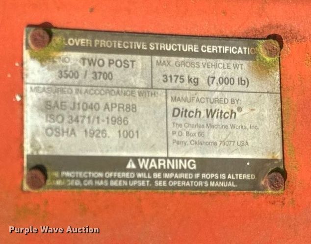 image for item OG9689 2000 Ditch Witch  3700DD trencher