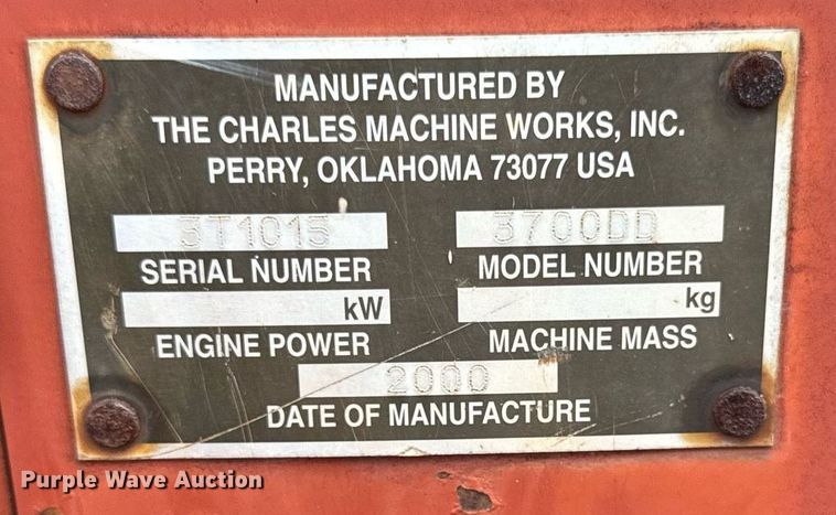 image for item OG9689 2000 Ditch Witch  3700DD trencher