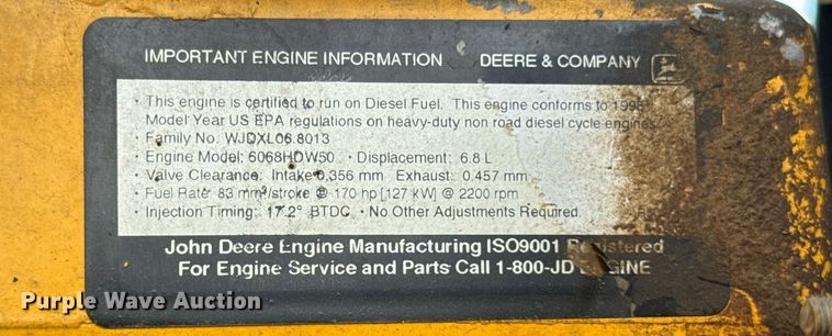 image for item OG9691 1998 John Deere  624H wheel loader