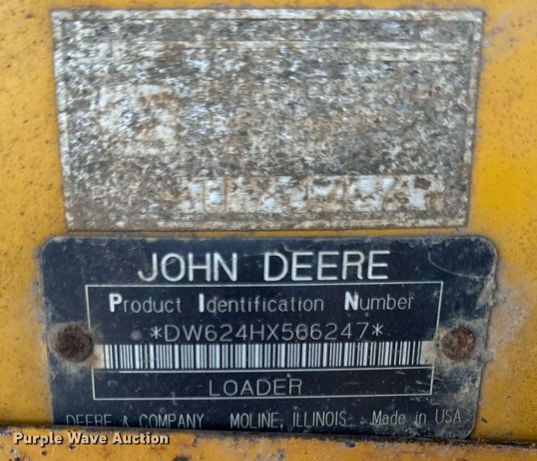 image for item OG9691 1998 John Deere  624H wheel loader