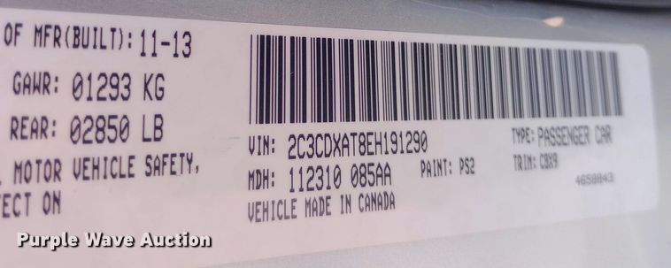 image for item DH1493 2014 Dodge  Charger Police 