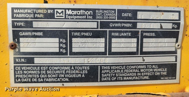 image for item DN3585 2006 Marathon asphalt heater trailer