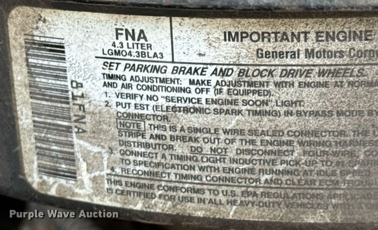 image for item DO1739 1990 Chevrolet  Step Van 30 delivery truck