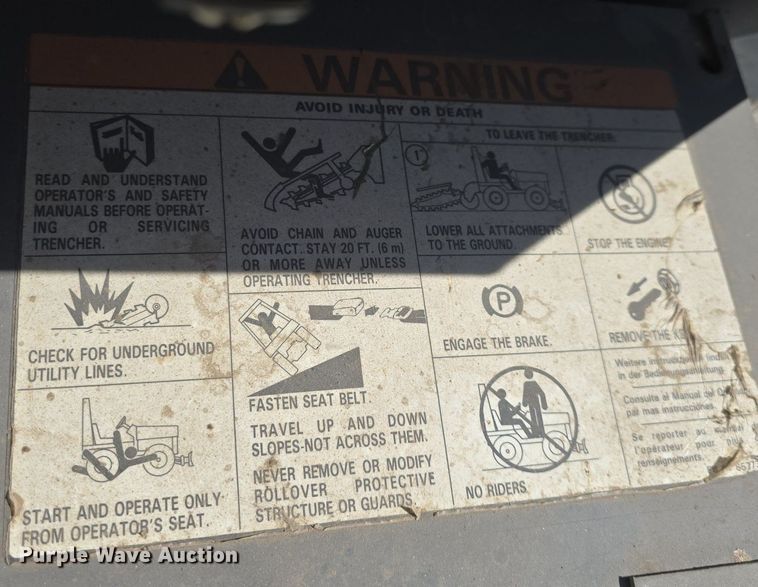 image for item DO7711 1989 Bobcat 3023 trencher