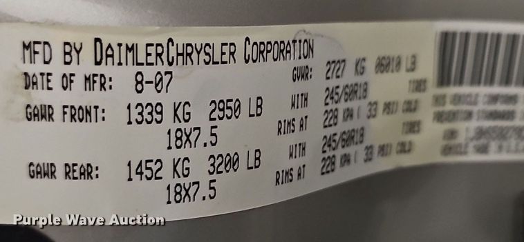 image for item DQ5158 2008 Jeep Grand cherokee limited SUV