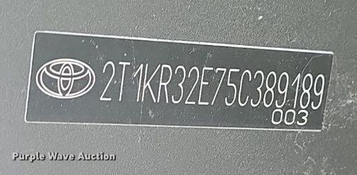 image for item DQ5189 2005 Toyota Matrix XR 