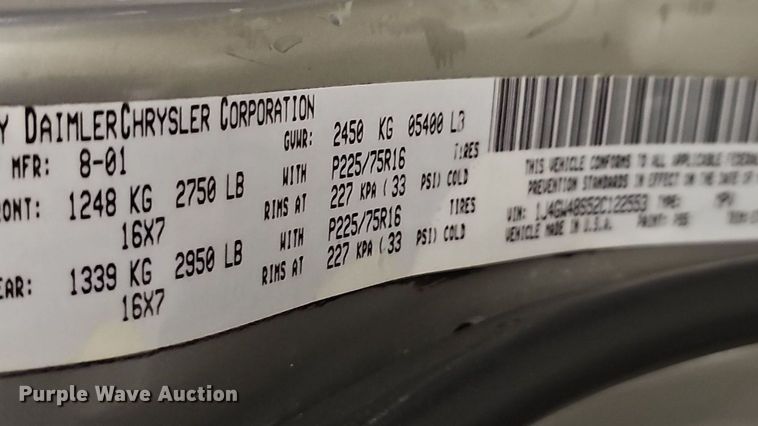 image for item DQ5207 2002 Jeep  Grand Cherokee Laredo SUV