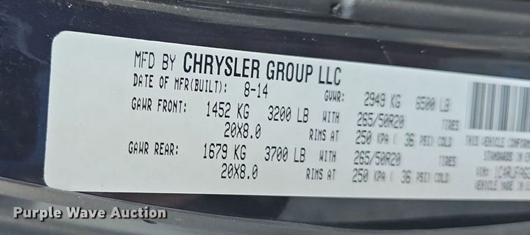 image for item DQ5218 2015 Jeep Grand Cherokee  SUV