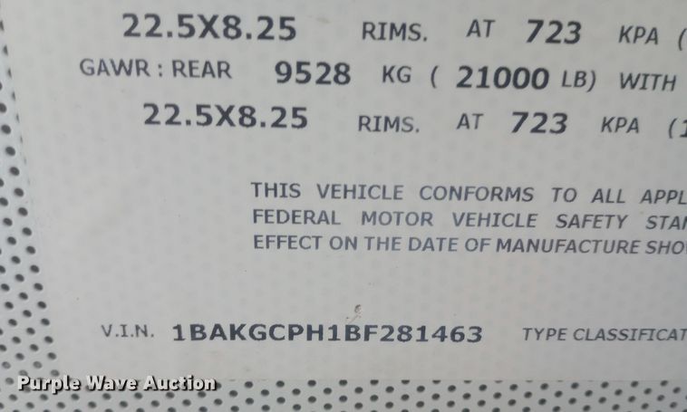 image for item DW0786 2011 Bluebird  Vision school bus