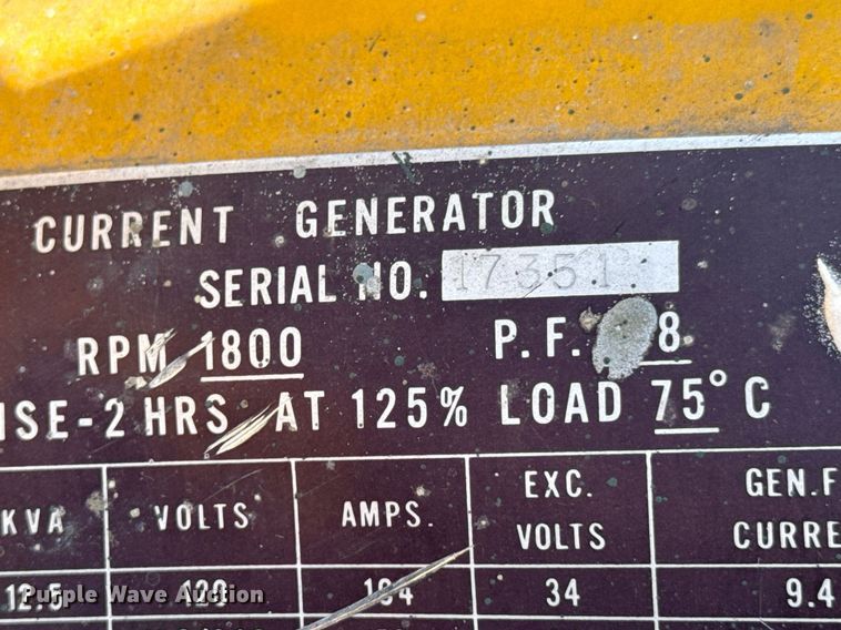 image for item DX1390 2003 Onan J120-S generator