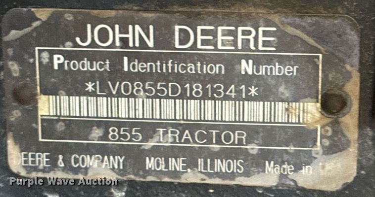 image for item DX1391 1994 John Deere 855 tractor