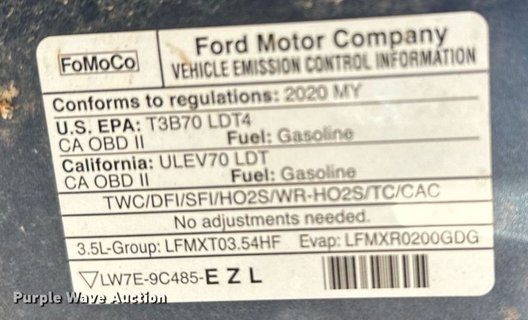 image for item DX3649 2020 Ford Expedition  SUV