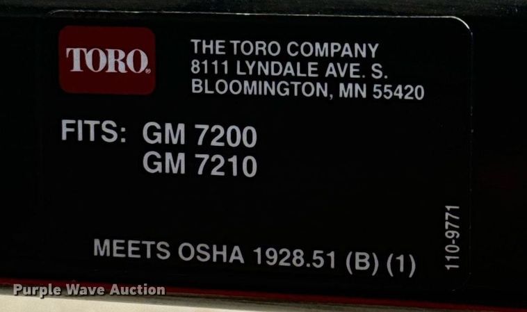 image for item DX3659 Toro Ground Master 7200 ZTR lawn mower