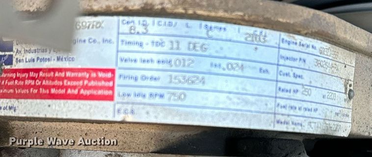 image for item DX3665 1996 Ford  L8000 dump truck