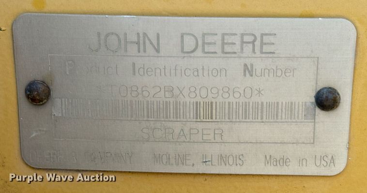 image for item DX3667 1995 John Deere 862B elevating scraper