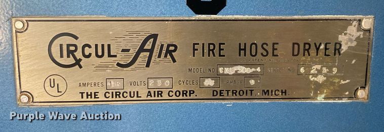 image for item EE8600 Circul-Air  CXL-500-4 fire hose dryer 