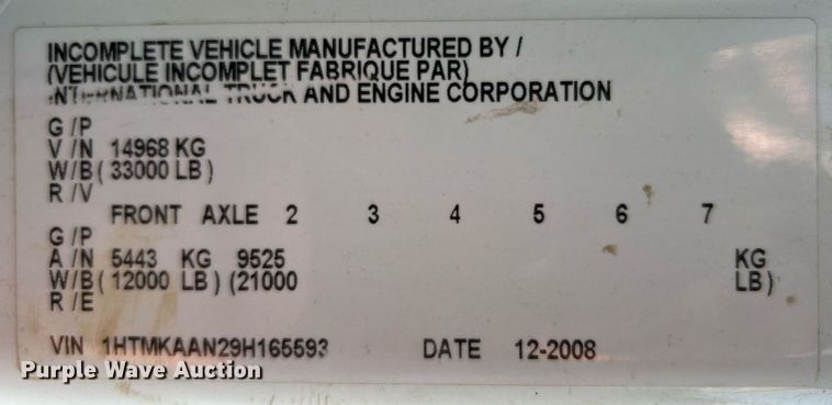 image for item EG0564 2009 International 4400 utility / service truck