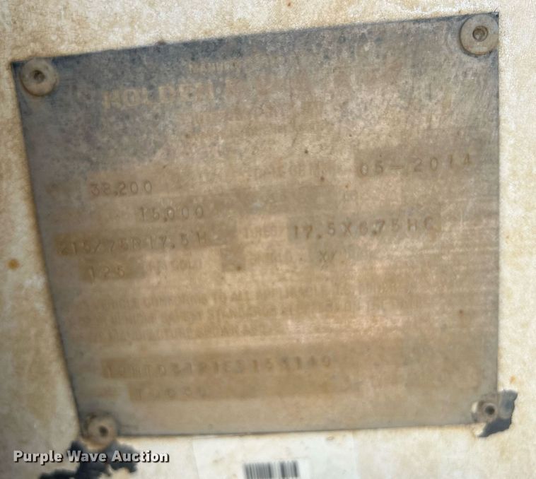 image for item EG0595 2014 Holden TDO 30 equipment trailer