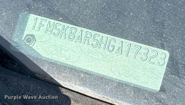 image for item EG6780 2017 Ford Explorer Police Interceptor  SUV