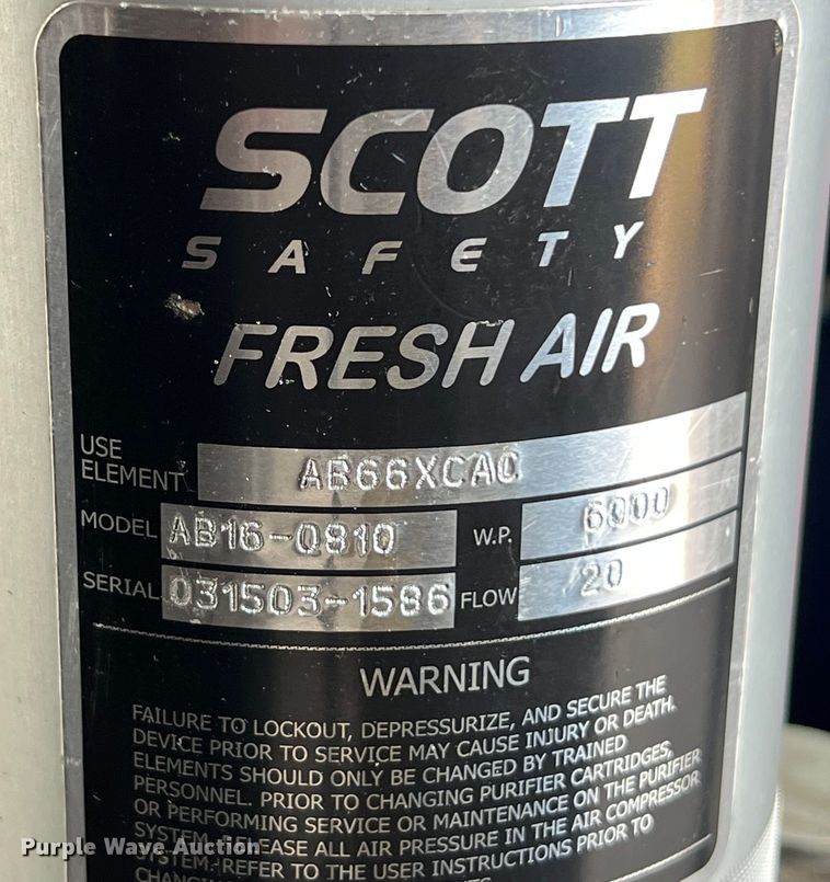 image for item EJ2941 Scott Safety AC0404252110 tank refill system