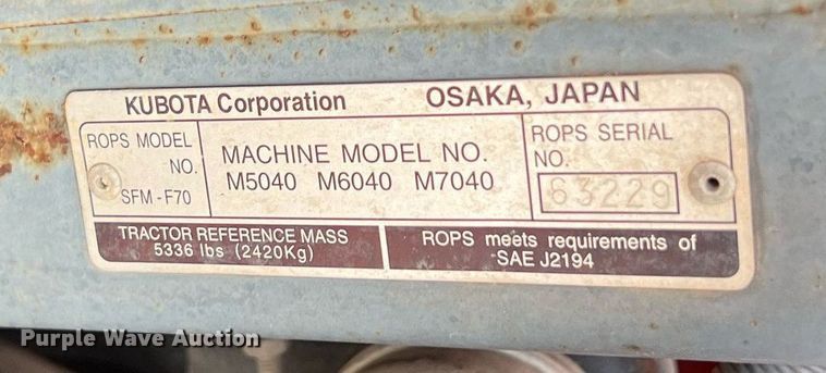 image for item EJ3009 Kubota M5040D MFWD tractor