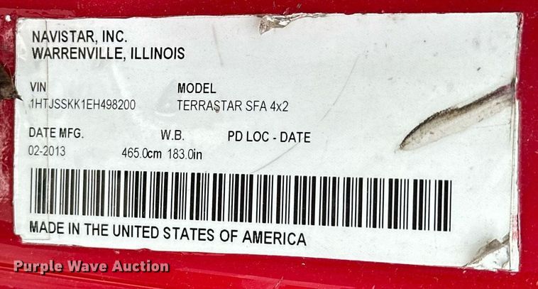 image for item EJ4840 2014 International  TerraStar SFA 4X2 ambulance