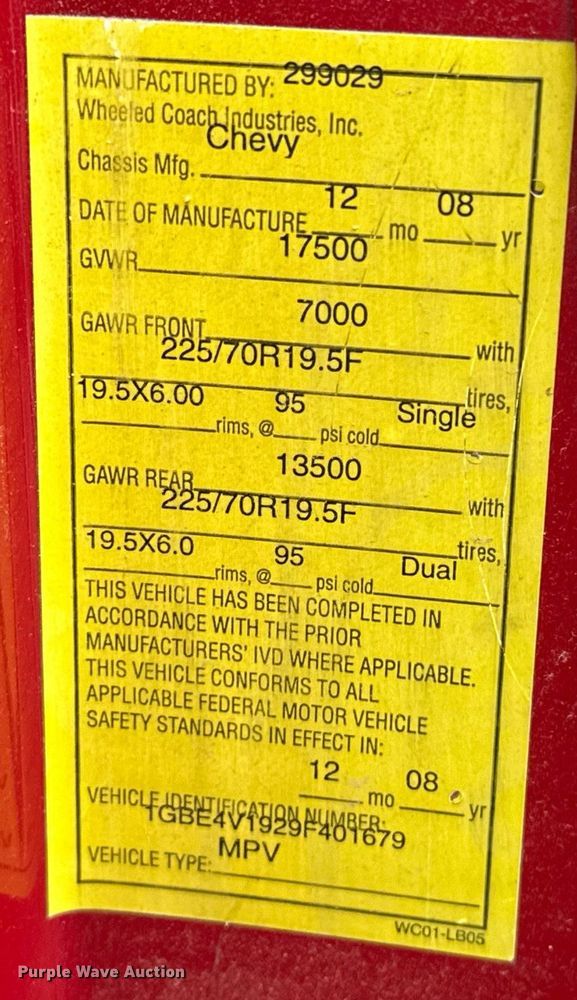 image for item EJ4841 2009 Chevrolet  C4500 ambulance