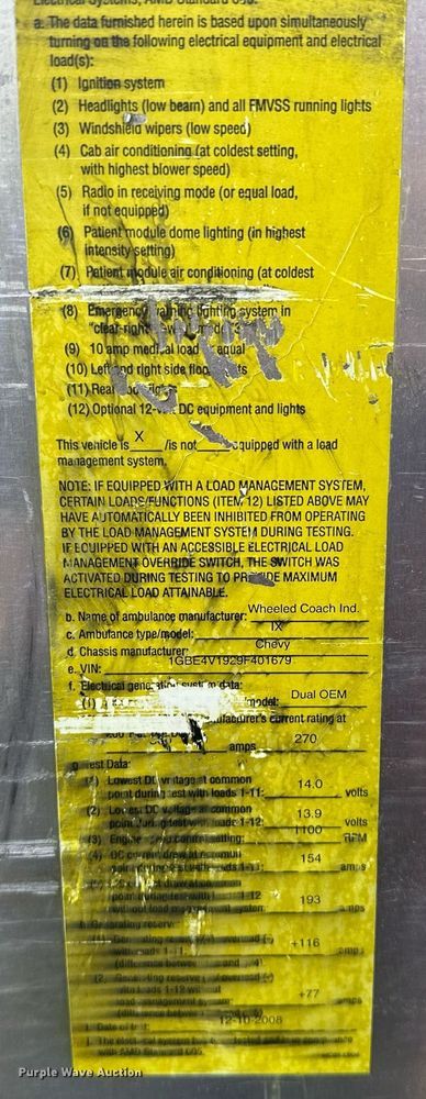 image for item EJ4841 2009 Chevrolet  C4500 ambulance