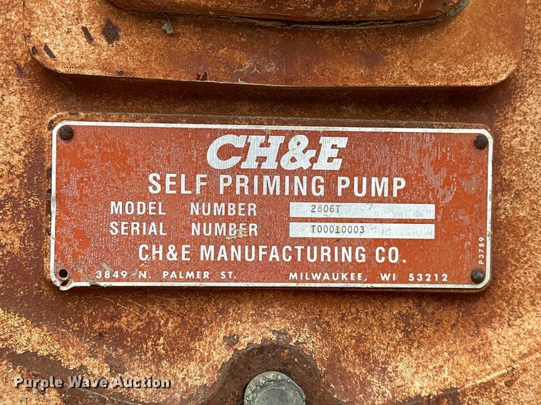 image for item EJ4846 2000 CH&E 2806T trash pump