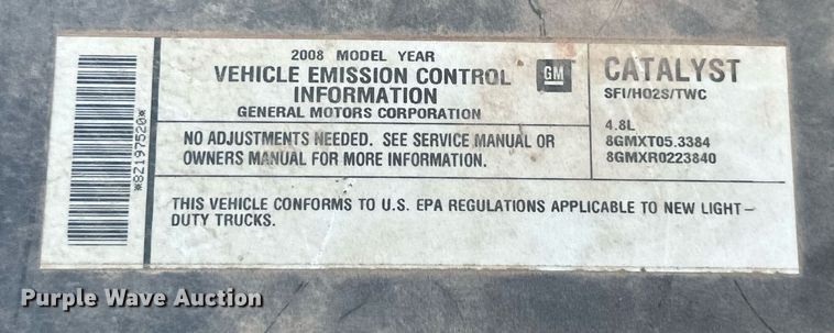 image for item EJ4852 2008 GMC Sierra 1500 pickup truck