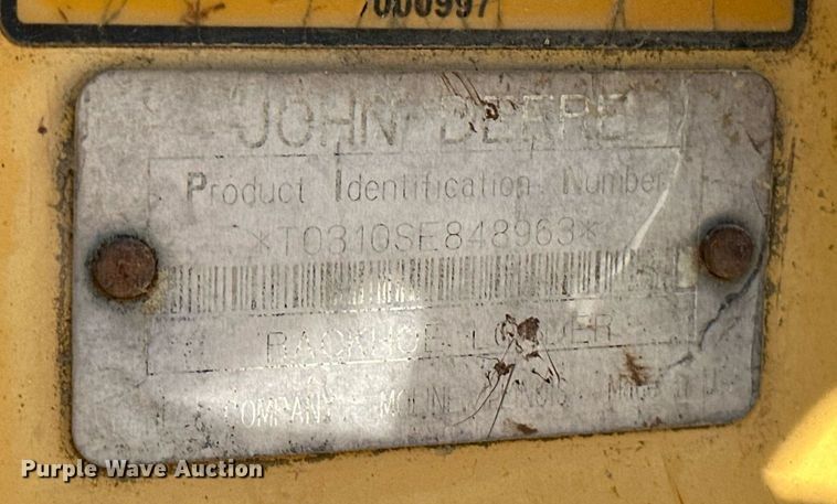 image for item EJ4879 1998 John Deere 310SE backhoe
