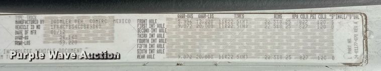 image for item EK0023 2012 Freightliner Business Class M2 refuse truck