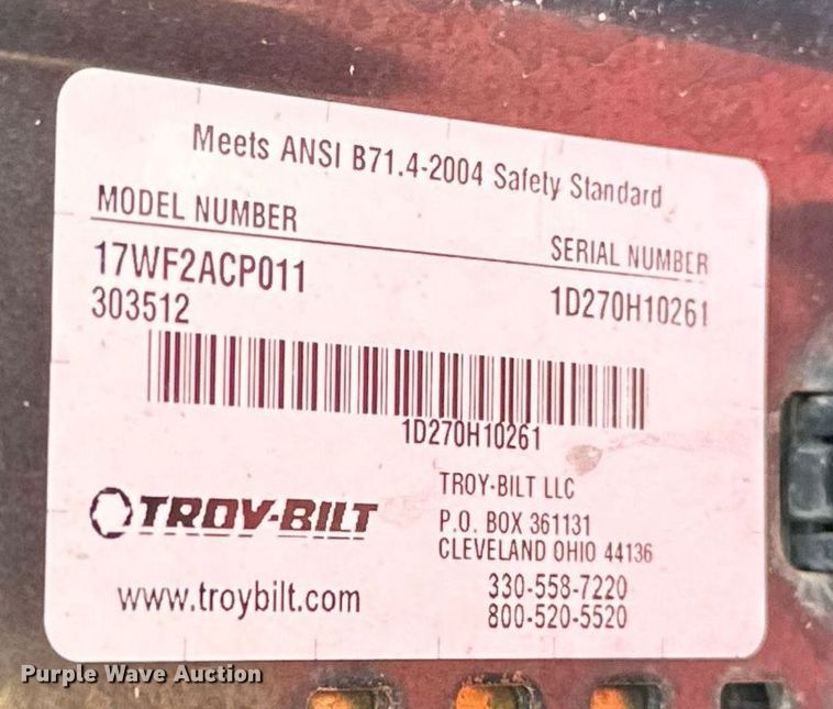 image for item EK0028 Troy Built Mustang XP ZTR lawn mower