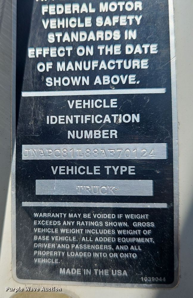 image for item EK0868 2008 UD Elgin 3300 street sweeper truck