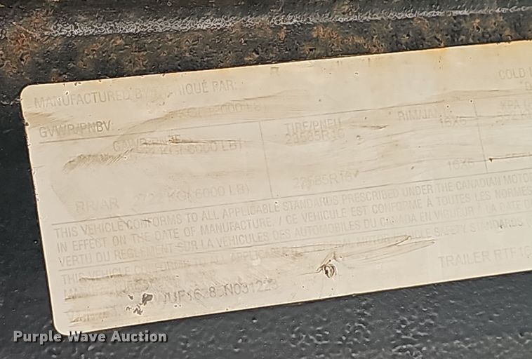 image for item EK0873 2005 Rice Trailer equipment trailer