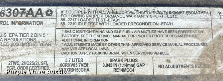 image for item EK3431 2006 Dodge  Charger  