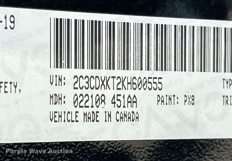 image for item EK3433 2019 Dodge  Charger Police  