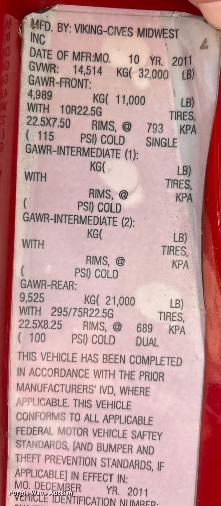 image for item EK3437 2012 International  DuraStar 4300 chipper truck