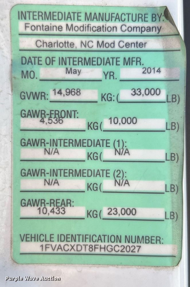 image for item EK3452 2015 Freightliner Business Class M2 street sweeper