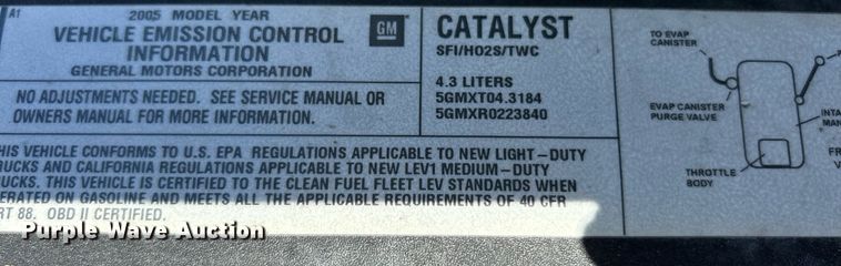 image for item EK3454 2005 Chevrolet  Silverado 1500 pickup truck