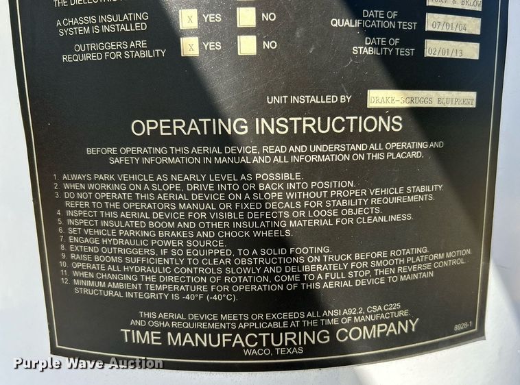 image for item EK3455 2012 Dodge Ram 5500HD bucket truck