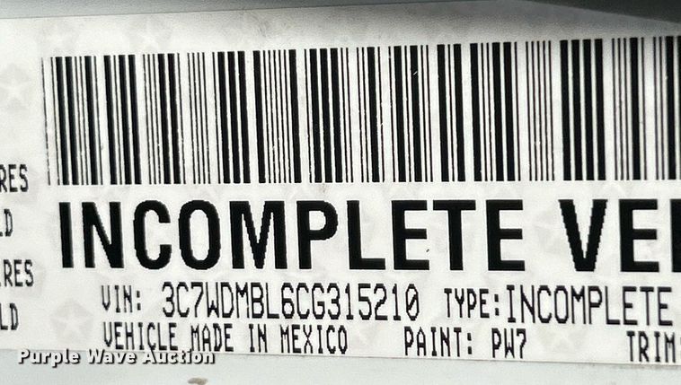 image for item EK3455 2012 Dodge Ram 5500HD bucket truck