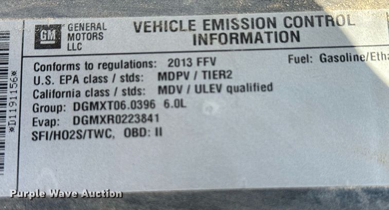 image for item ER8065 2013 Chevrolet Express 3500 van