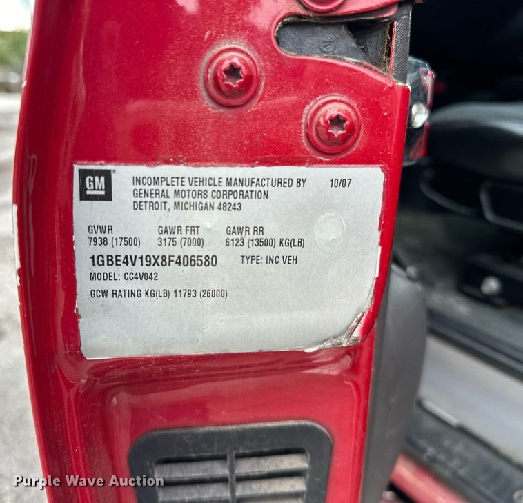 image for item JL9105 2008 Chevrolet C4500 ambulance