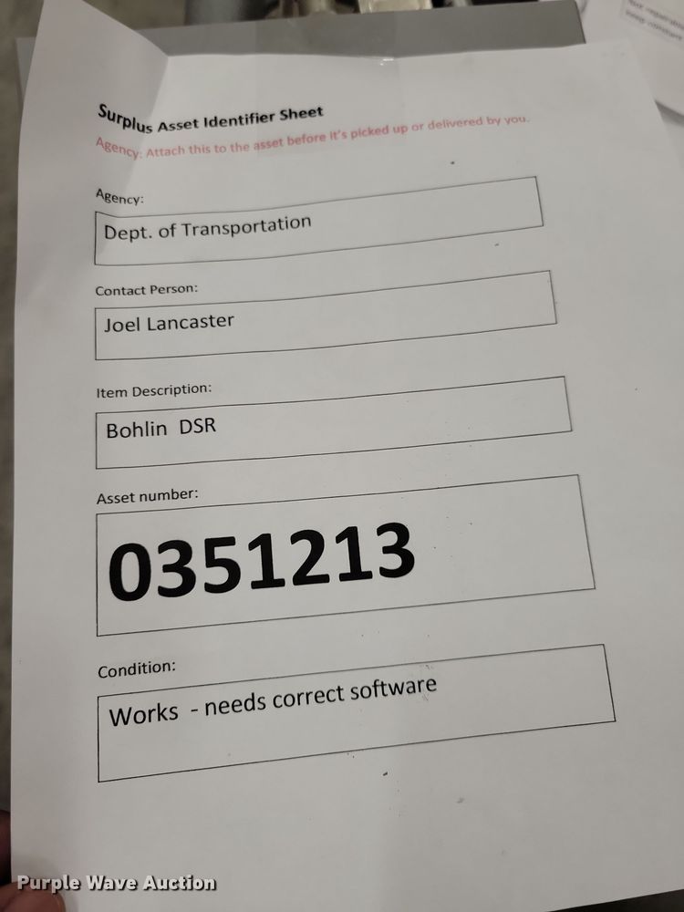 image for item JO9331 Bohlin Instruments Dynamic Shear Rheometer 