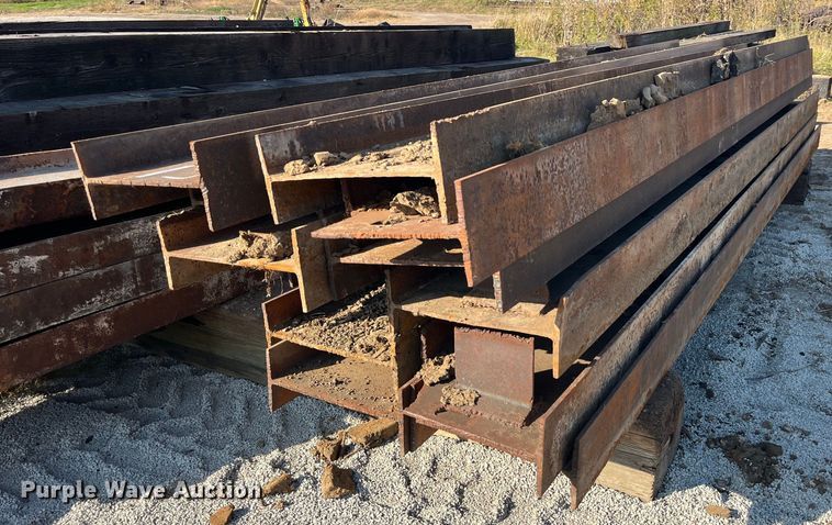 image for item LC9044 Approximately 12 steel I-beams