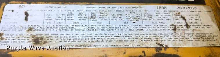 image for item LC9241 1998 Chevrolet  C7500 dump truck