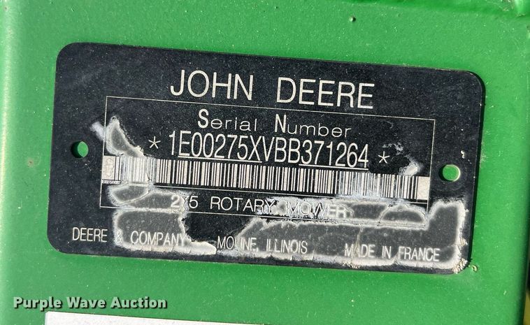 image for item LC9281 John Deere 275 disc mower
