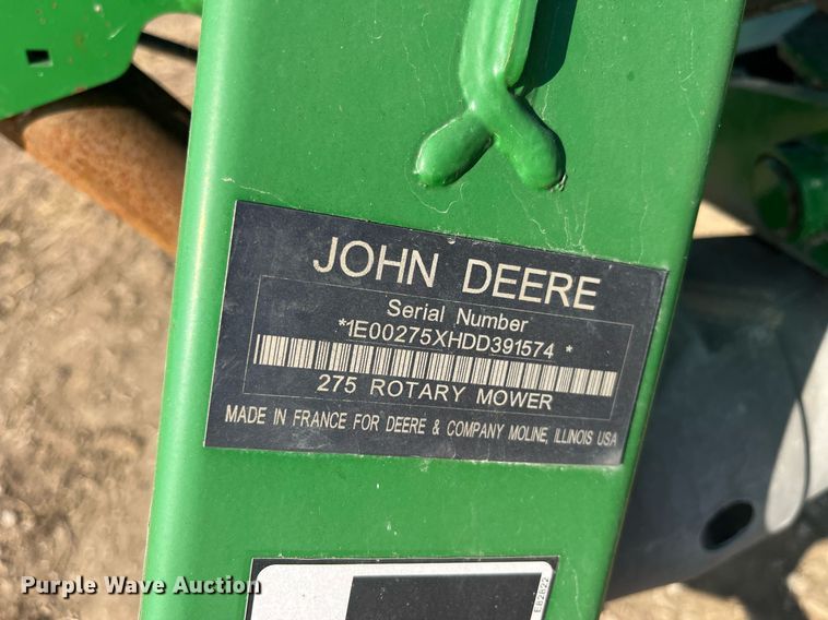 image for item LC9282 John Deere 275 disc mower
