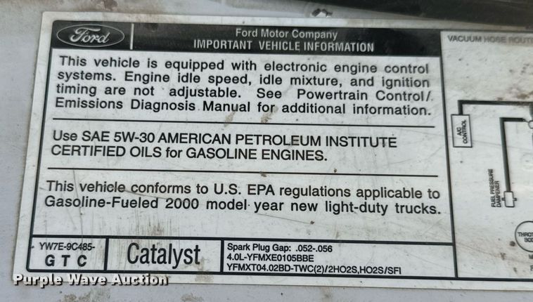 image for item MS9806 2000 Ford Ranger XLT SuperCab pickup truck